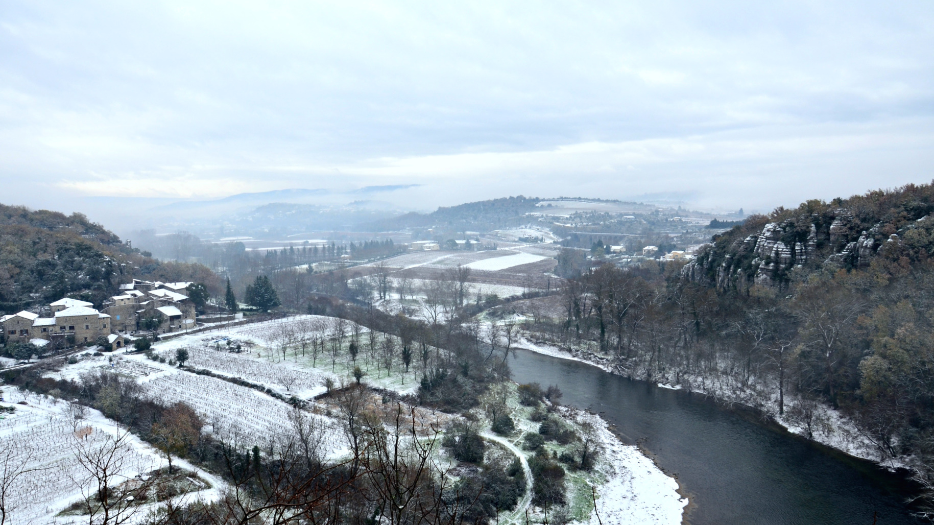 Fonds d'cran Nature Saisons - Hiver Premiers frimas sur l'Ardche