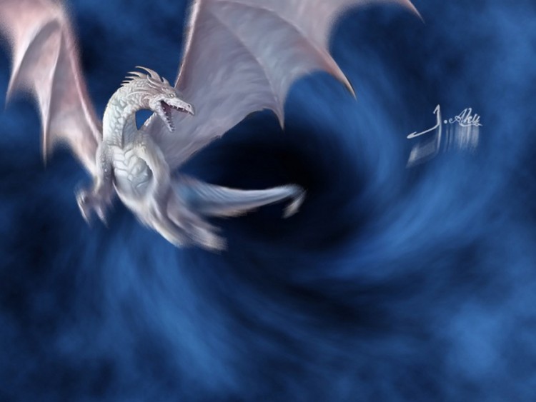 Wallpapers Digital Art Dragons Dragon blanc