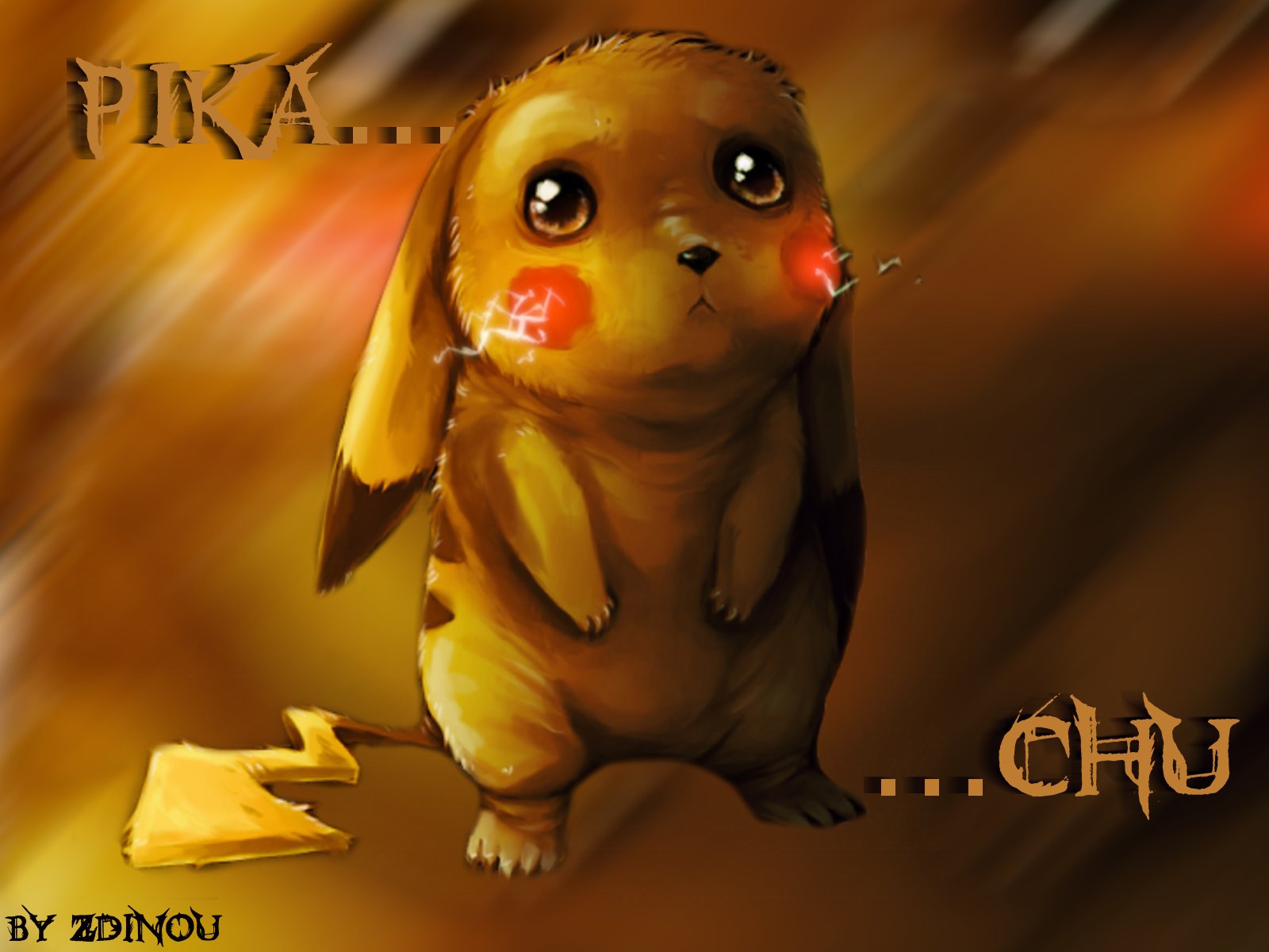 Wallpapers Manga Pokemon Pikachu triste...