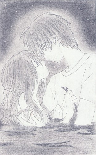 Wallpapers Art - Pencil Manga - Characters Romance