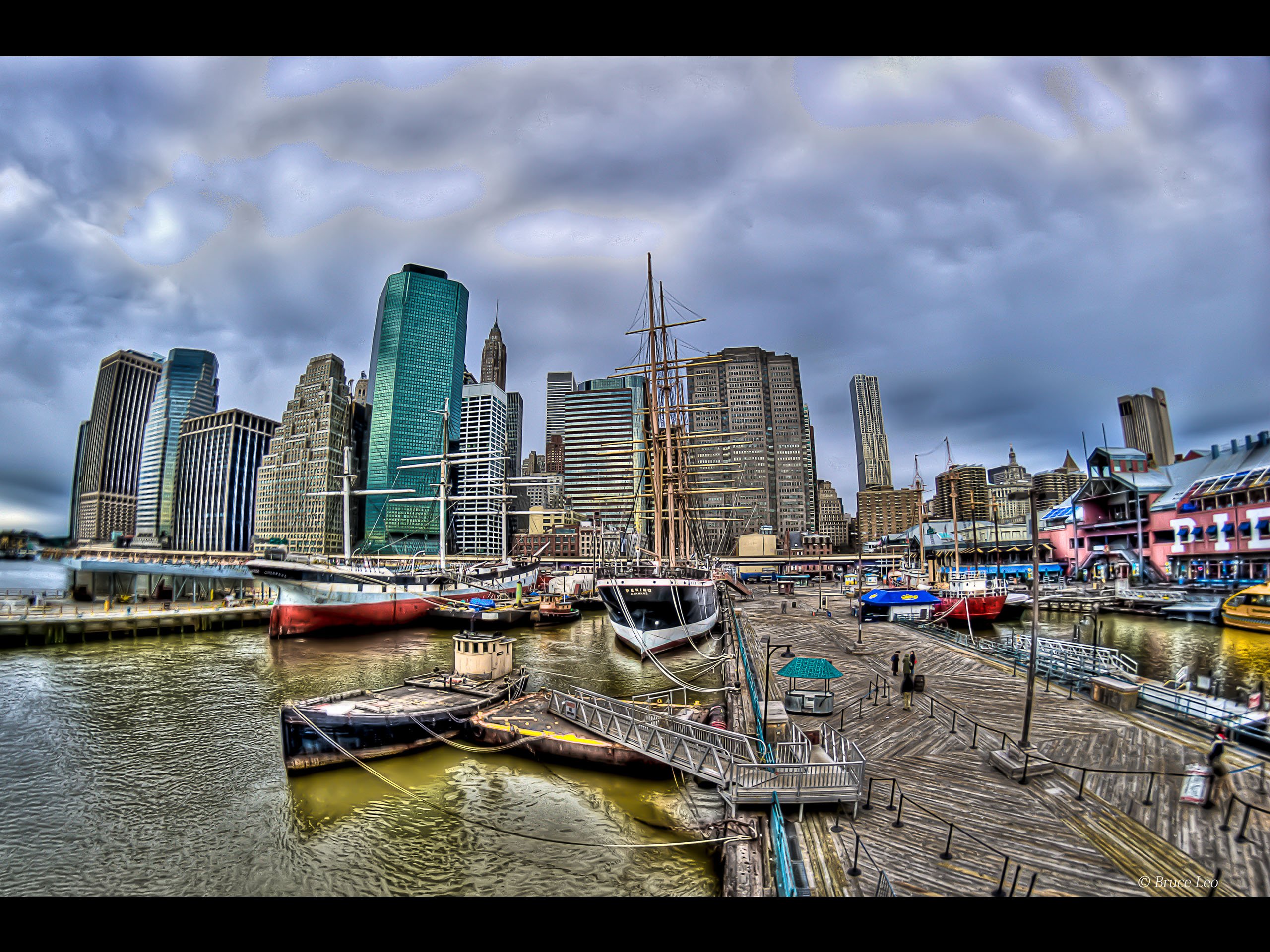 Fonds d'cran Voyages : Amrique du nord Etats-Unis > New York Les Quais de New-York