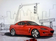 Wallpapers Art - Pencil Mazda RX-8