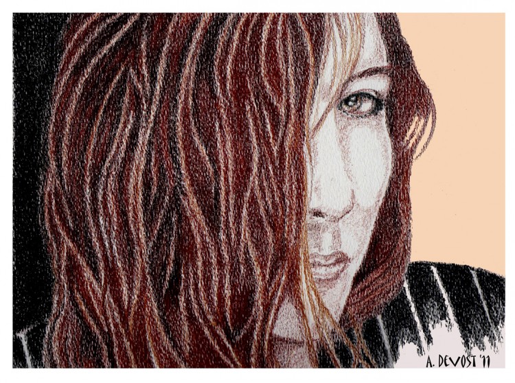 Wallpapers Art - Pencil Portraits Julia