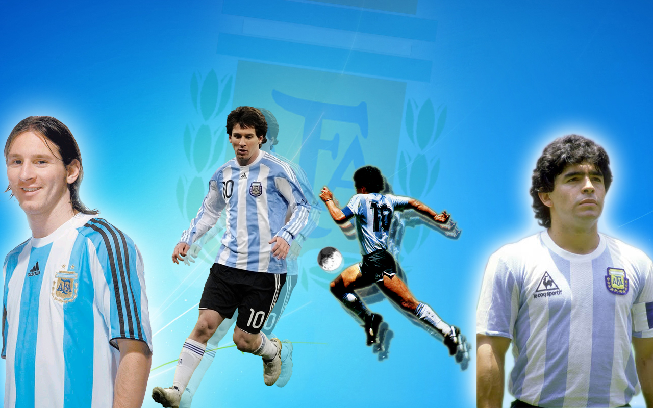 Fonds d'cran Sports - Loisirs Football messi & maradona