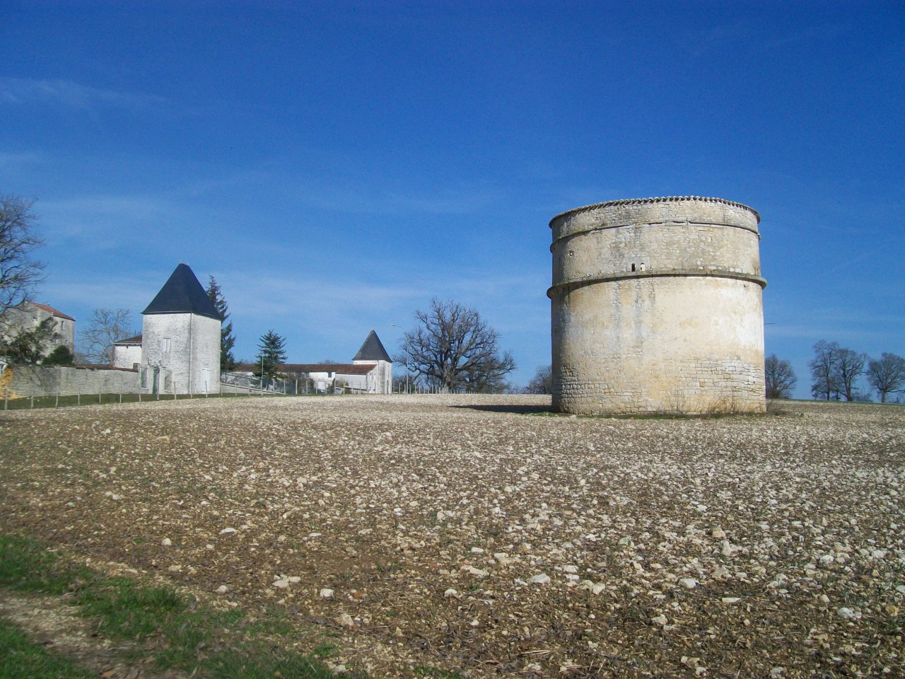 Fonds d'cran Constructions et architecture Chteaux - Palais Chteau de Lalard et son pigeonnier, St Hilaire de Villefranche 17770 