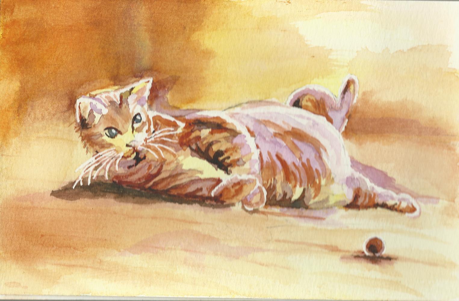 Fonds d'cran Art - Peinture Animaux Le jeu