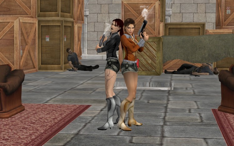 Fonds d'cran Jeux Vido Tomb Raider : Underworld Un Sacr Duo