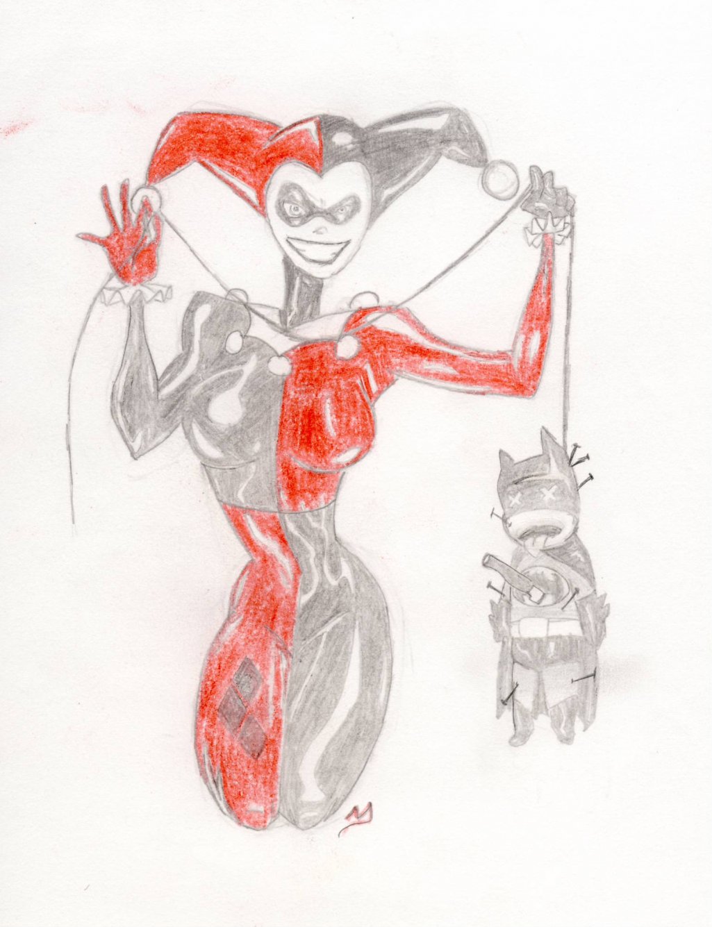 Fonds d'cran Art - Crayon BDs - Comics Harley Quinn