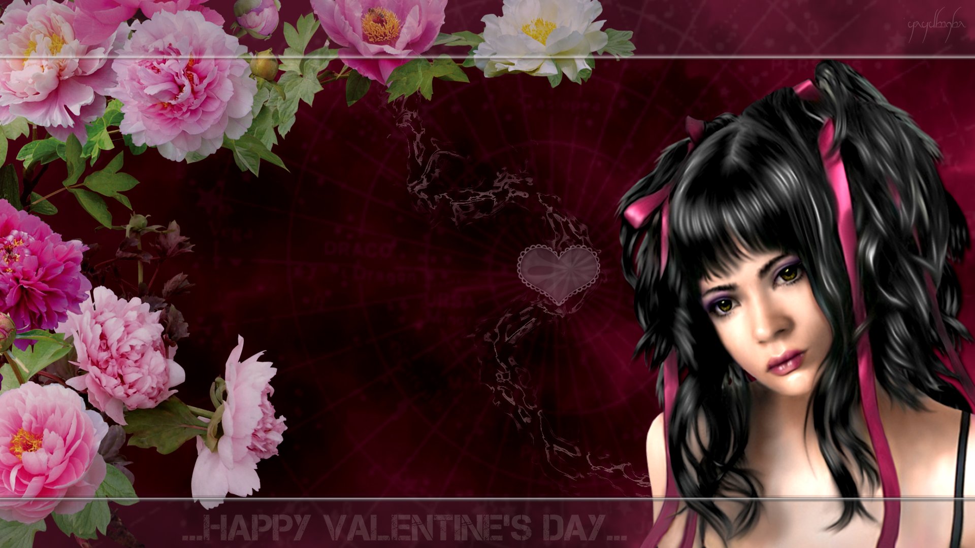 Wallpapers Digital Art Women - Femininity happy valentine's day