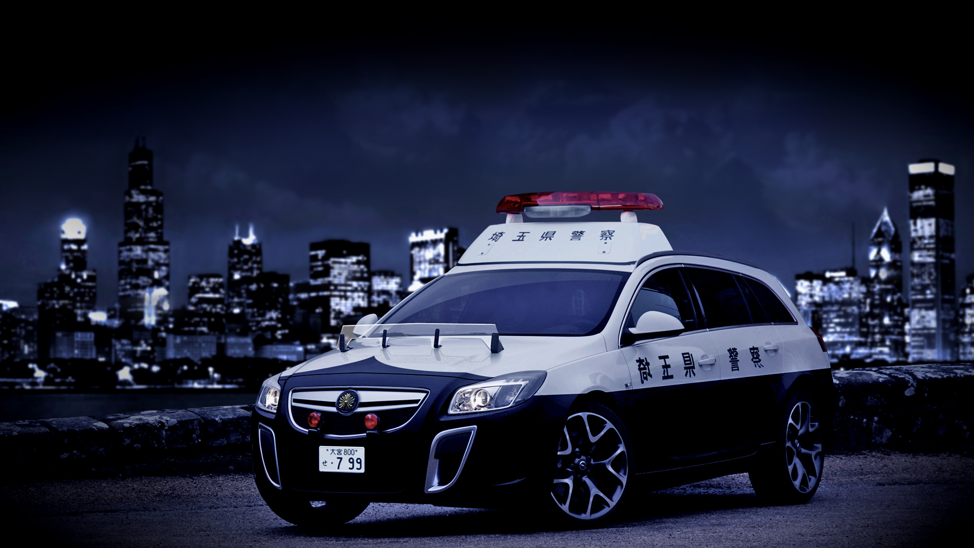 Wallpapers Cars Opel insignia opc japan police