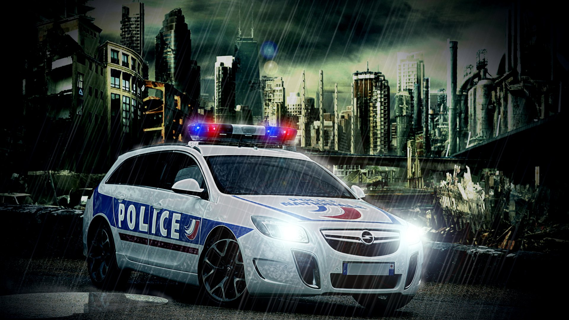 Wallpapers Cars Opel insignia opc police