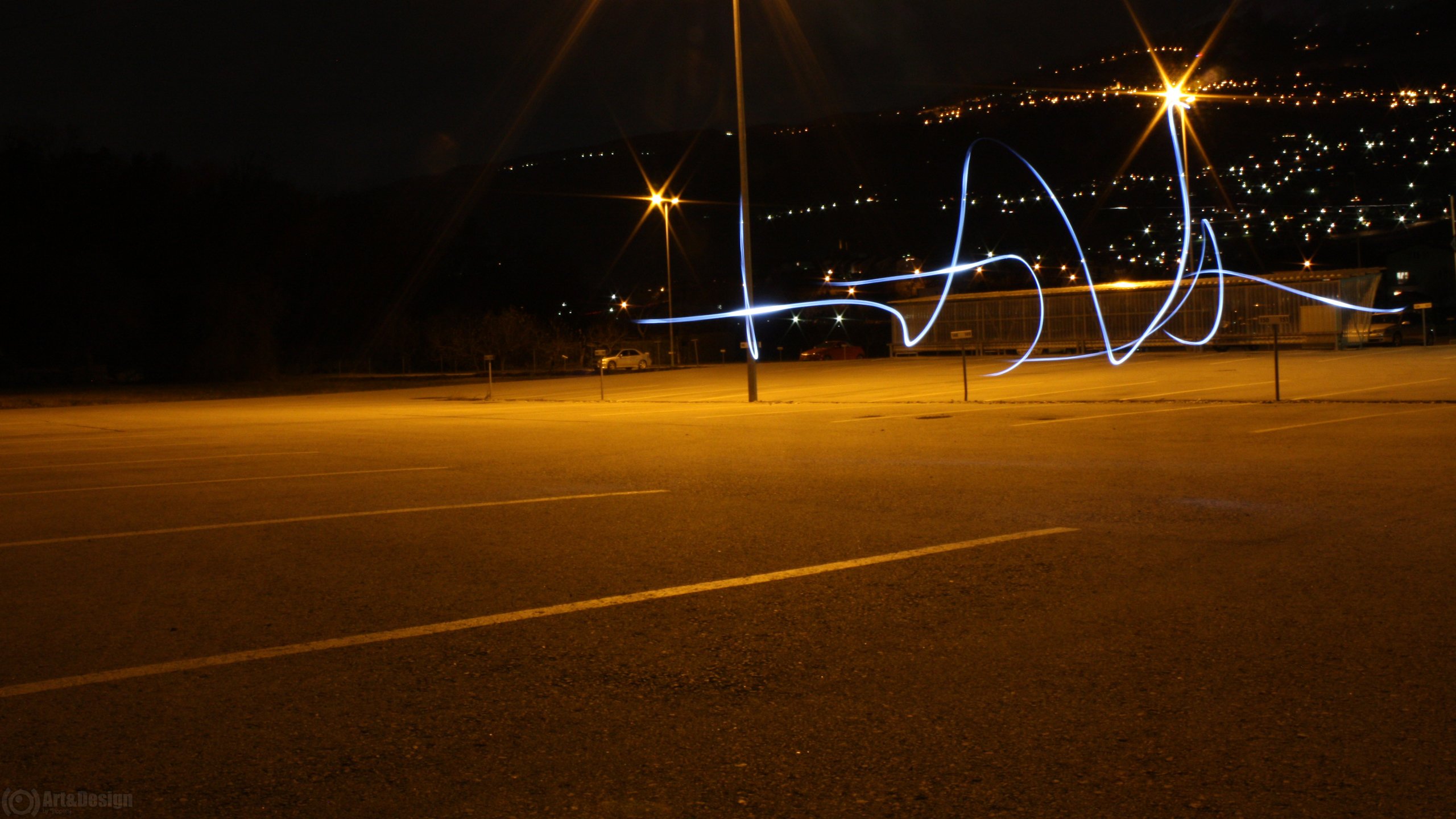 Fonds d'cran Art - Numrique Light Painting Paint lighting-parking