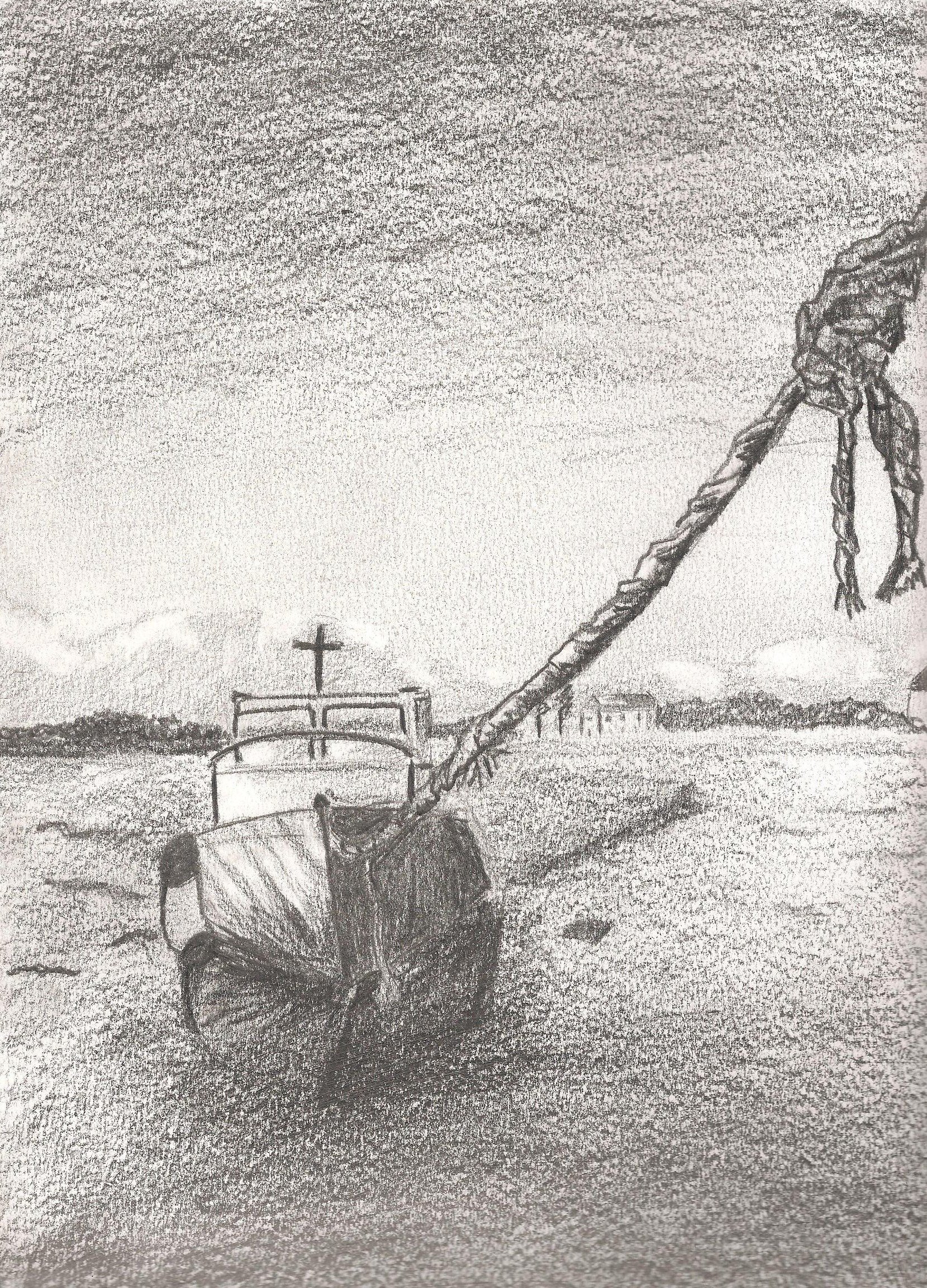 Fonds d'cran Art - Crayon Marine et port de pche 