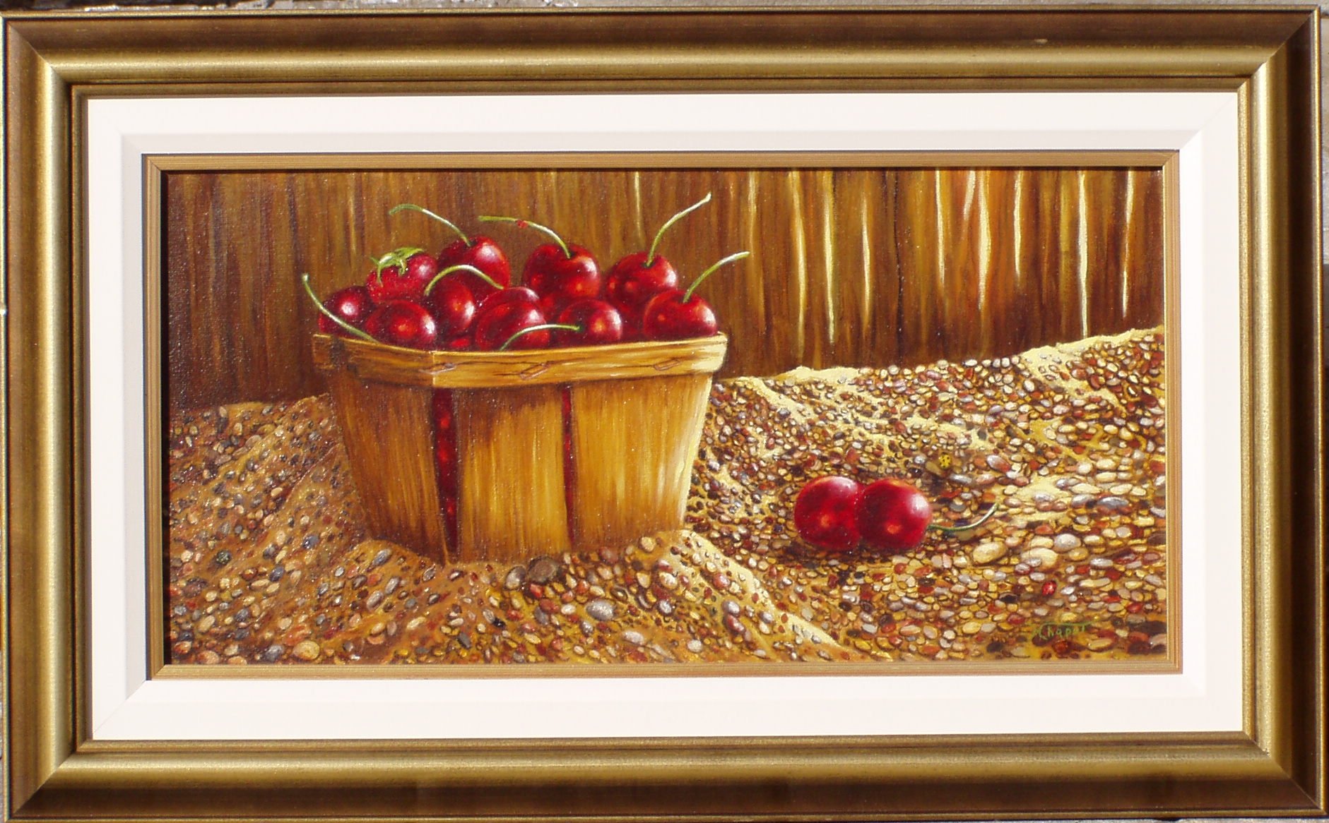 Wallpapers Art - Painting Still-Life Panier de Cerises