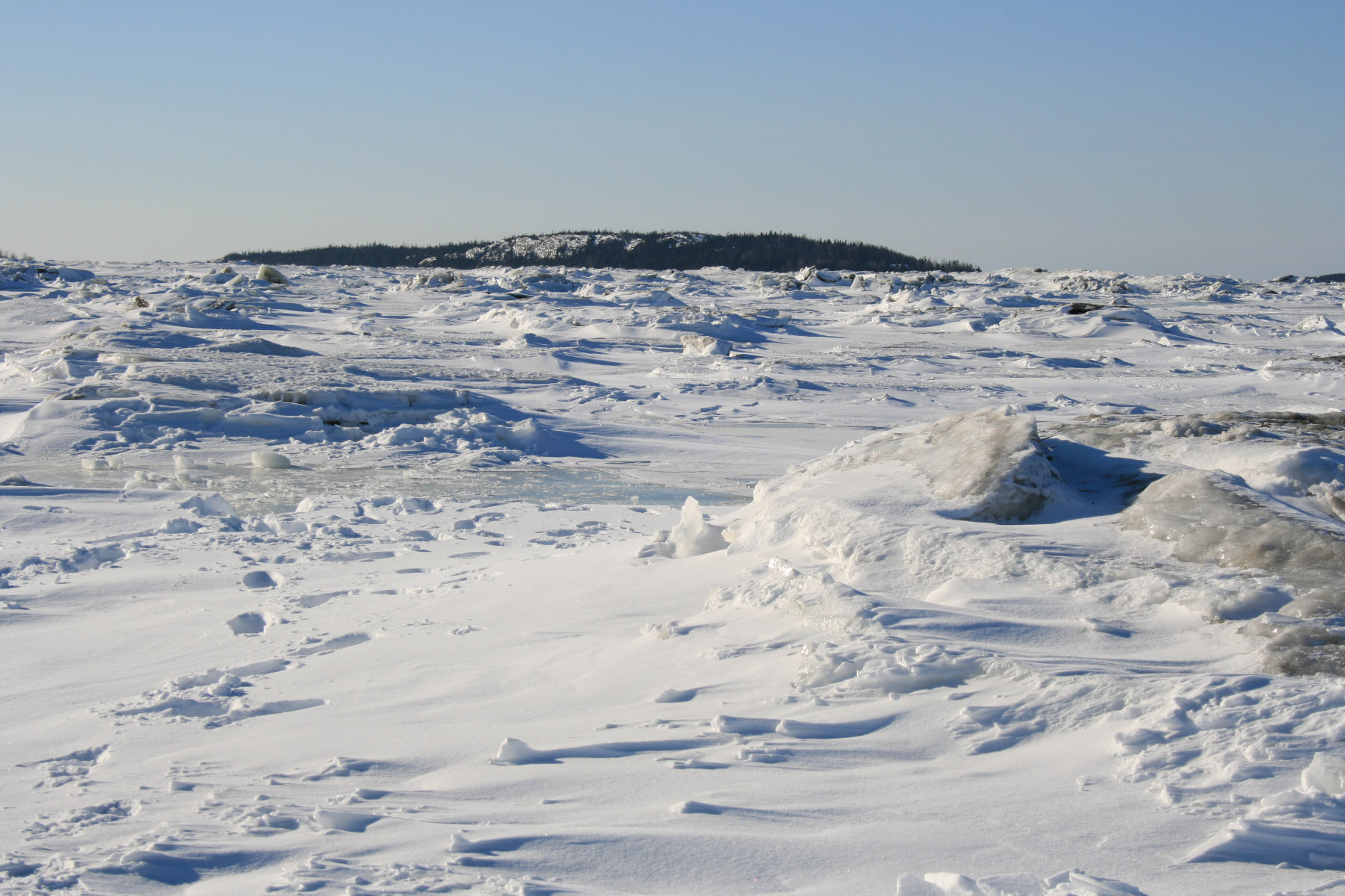 Fonds d'cran Nature Saisons - Hiver Glace jusqu' l'ile