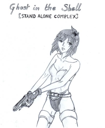 Fonds d'cran Art - Crayon Manga - Divers GITS - Major Kusanagi