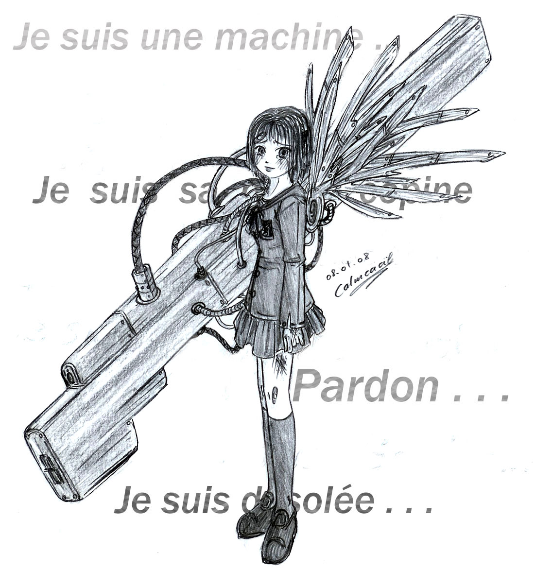 Wallpapers Art - Pencil Manga - Miscellaneous Larme Ultime