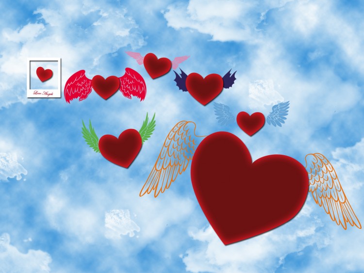 Wallpapers Digital Art Love - Friendship Love Angels