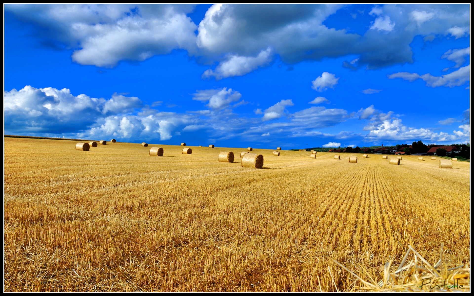 Wallpapers Nature Fields Bottes de paille