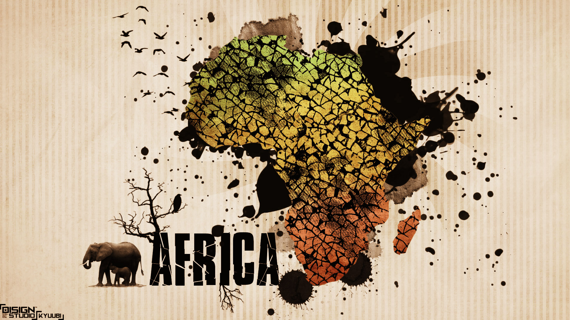 Wallpapers Digital Art Travel - Flags africa