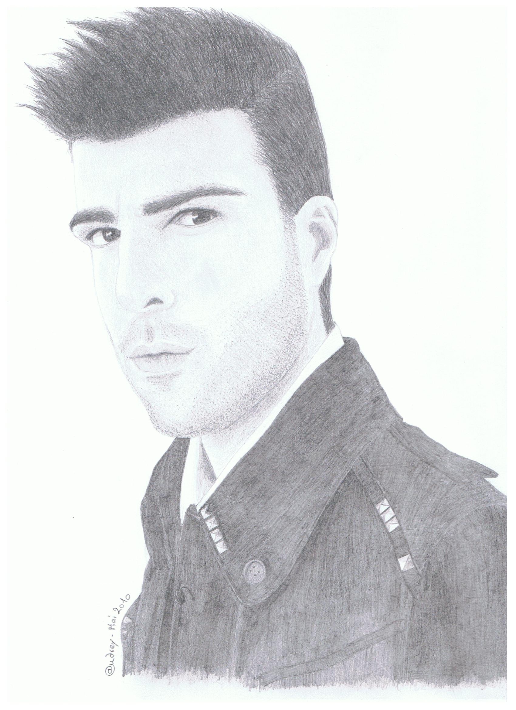 Fonds d'cran Art - Crayon Cinma - Sries TV Zachary Quinto