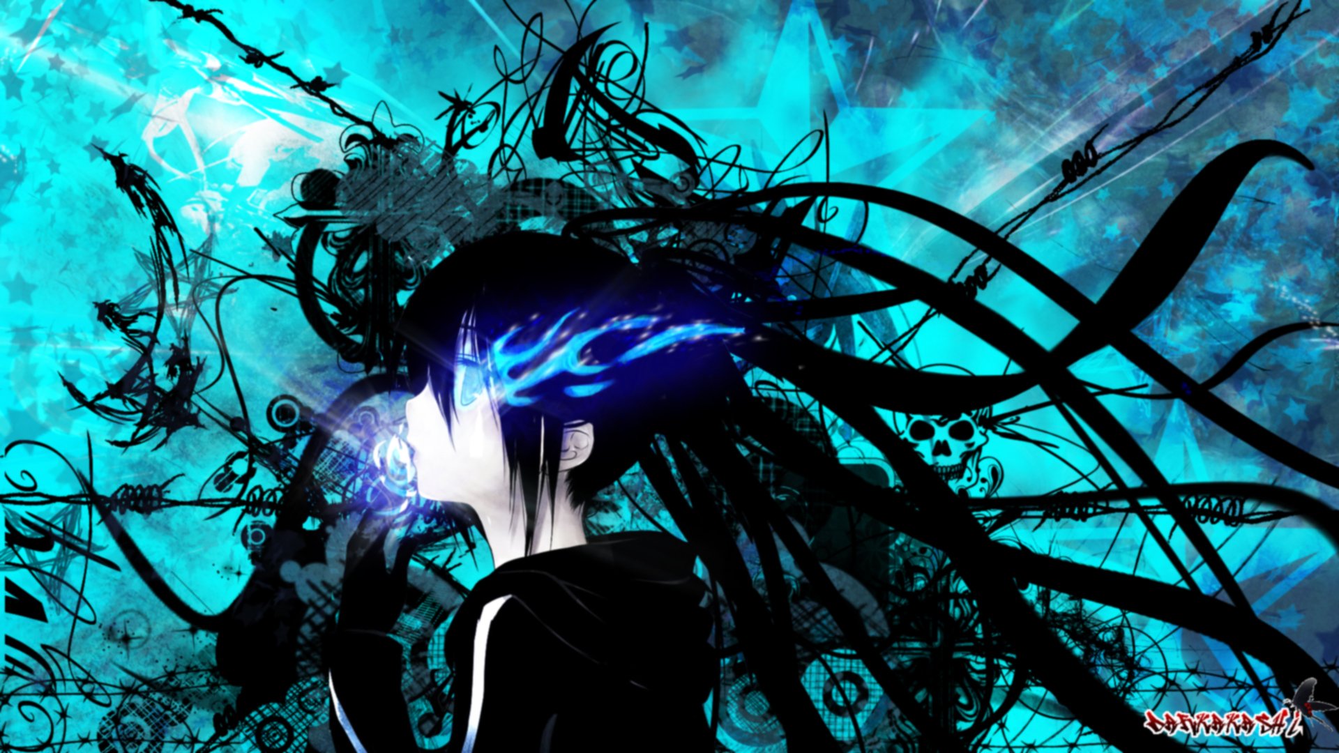 Fonds d'cran Manga Black Rock Shooter 