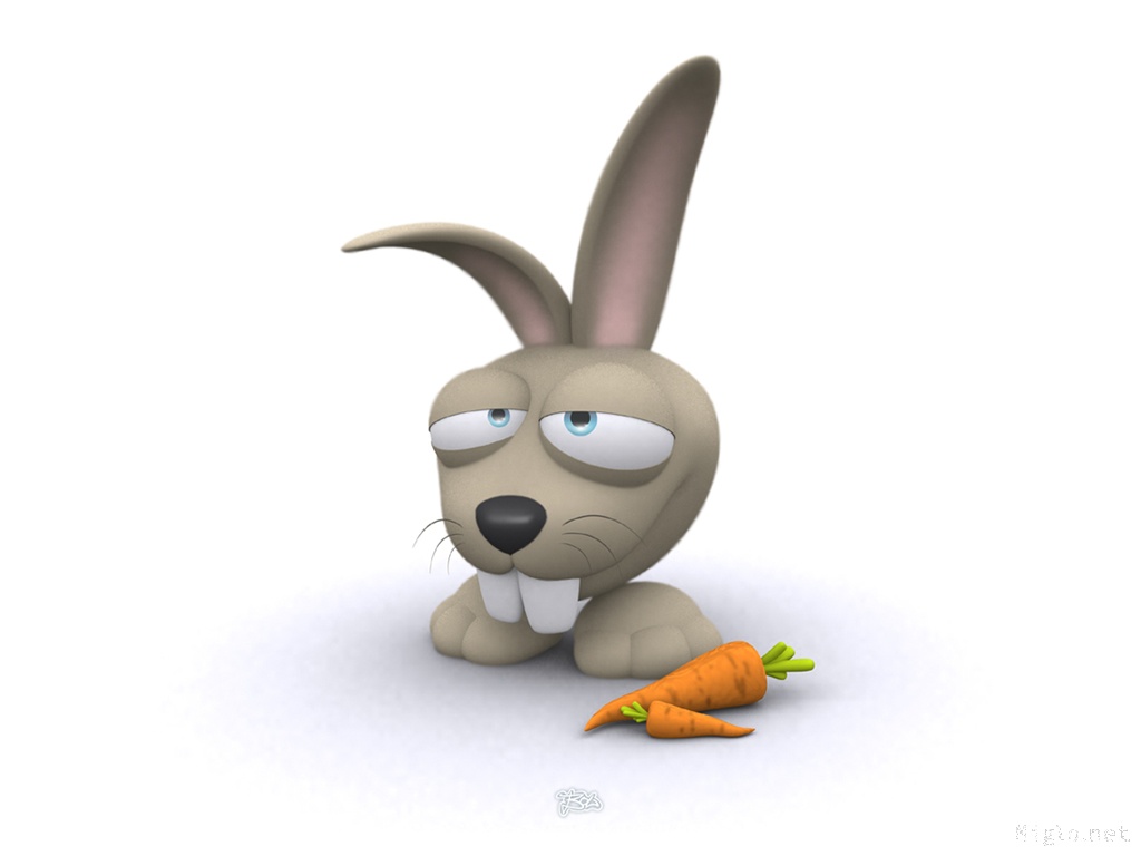 Fonds d'cran Humour Animaux lapin 3D