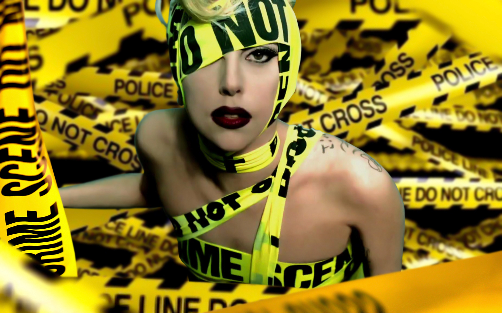 Wallpapers Music Lady Gaga CRIME SCENE DO NOT CROSS