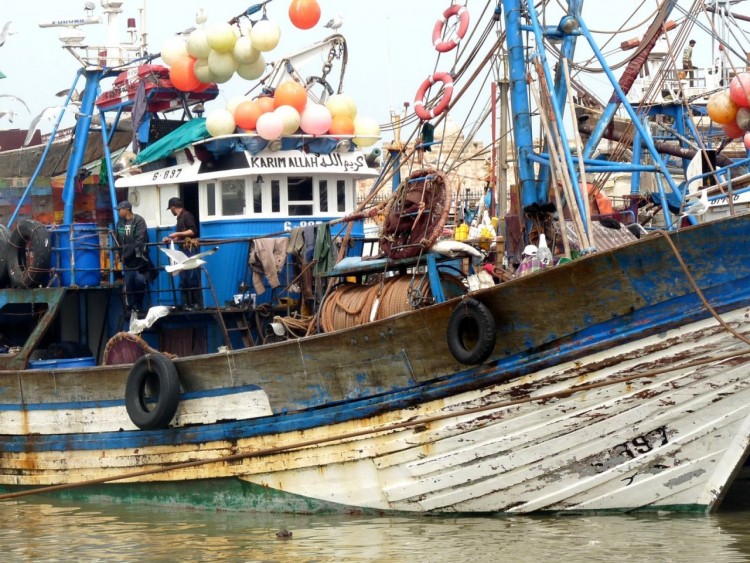 Wallpapers Trips : Africa Morocco Bateau dans le port d'Essaouira