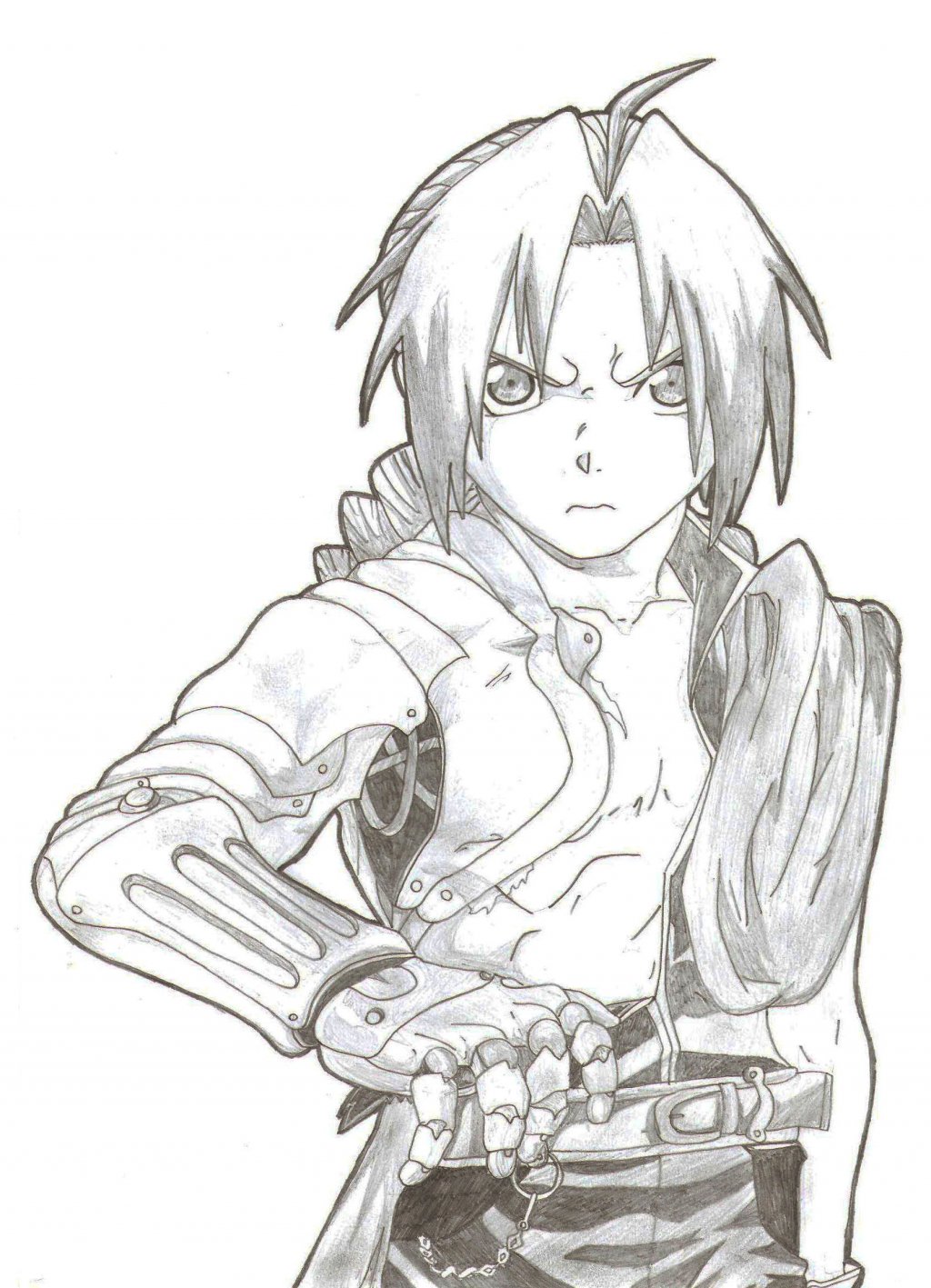 Fonds d'cran Art - Crayon Manga - Full Metal Alchemist Edward Elrick