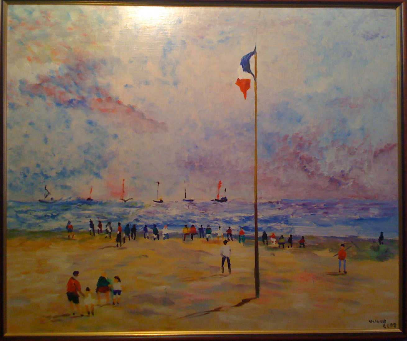 Fonds d'cran Art - Peinture Impressionniste La plage