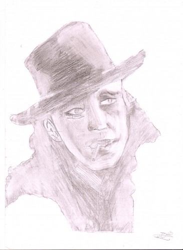 Wallpapers Art - Pencil Portraits Humphrey Bogart