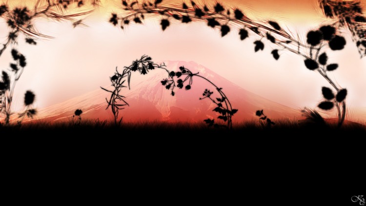 Wallpapers Digital Art Style Zen fuji love