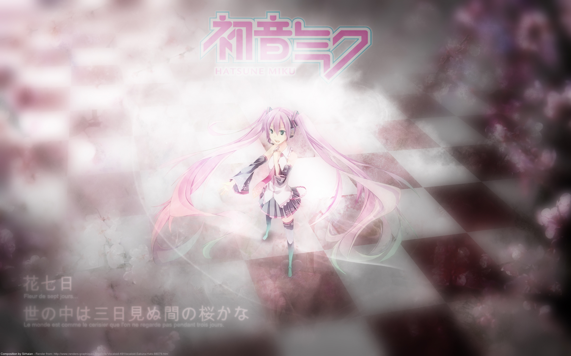 Fonds d'cran Manga Vocalods Sakura Miku