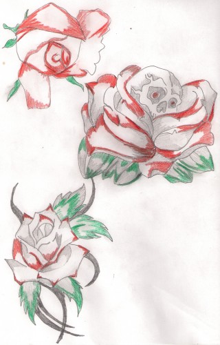 Wallpapers Art - Pencil Tattoos roses