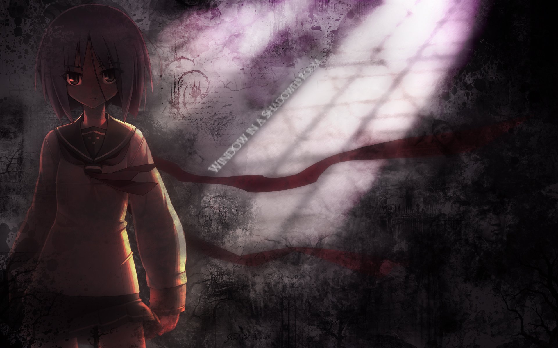 Wallpapers Manga Visual Novel Window in a Shadowed Room