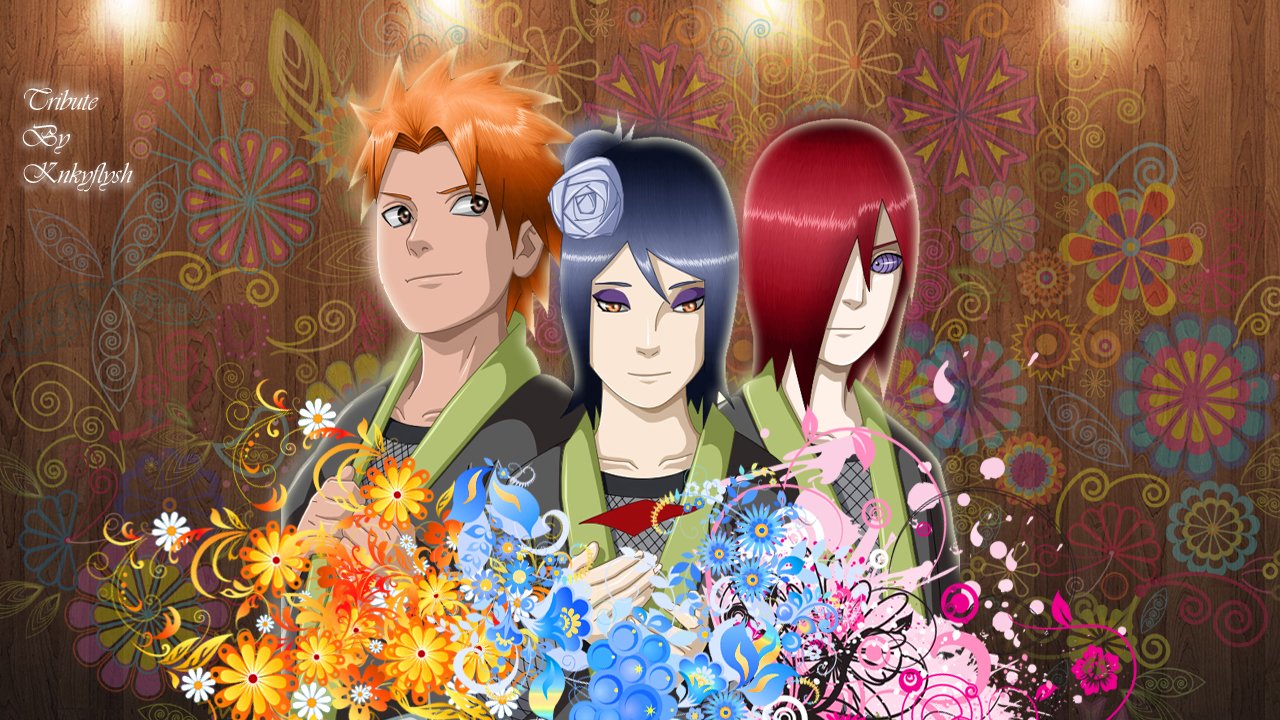 Fonds d'cran Manga Naruto Naruto tribute Yahiko,Konan,Nagato.