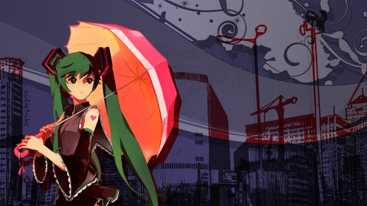 Wallpapers Manga Vocalods Miku Night