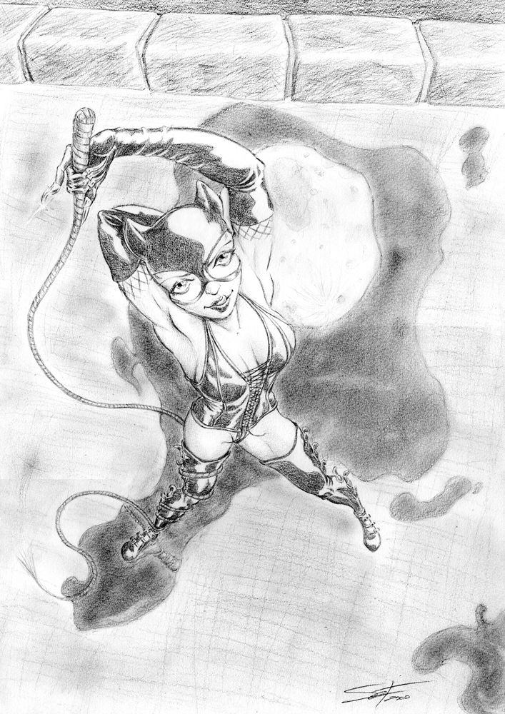 Wallpapers Art - Pencil Comics - Batman catwoman