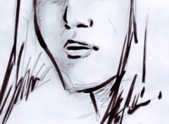 Fonds d'cran Art - Crayon Sketch girl