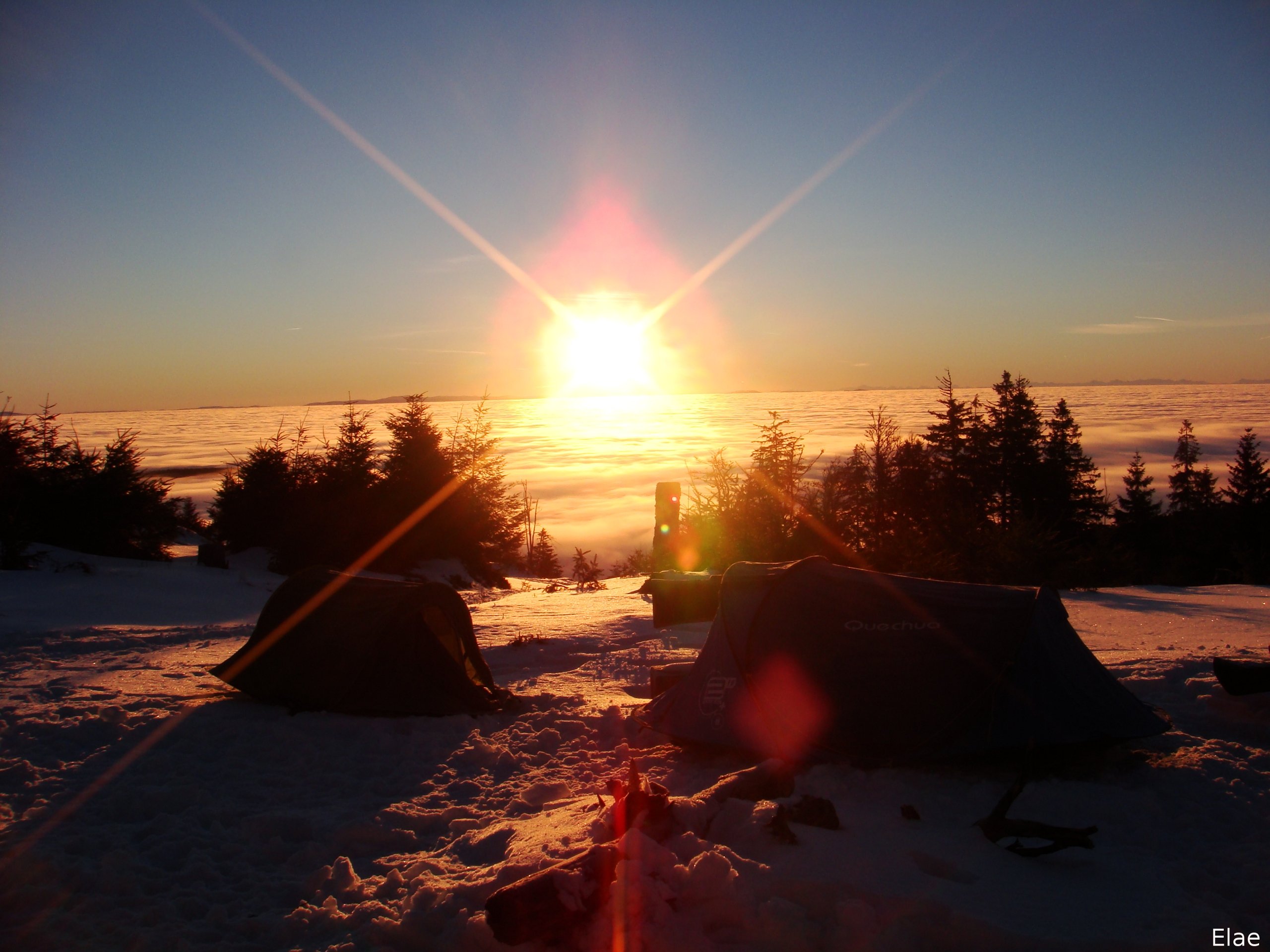 Wallpapers Nature Sunsets and sunrises Premier lever de soleil de l'anne sur les Vosges