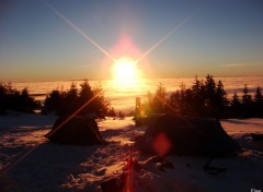 Fonds d'cran Nature Premier lever de soleil de l'anne sur les Vosges