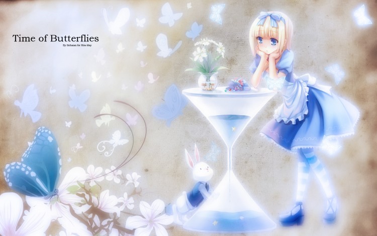 Wallpapers Manga Kawa Girl Time of Butterflies