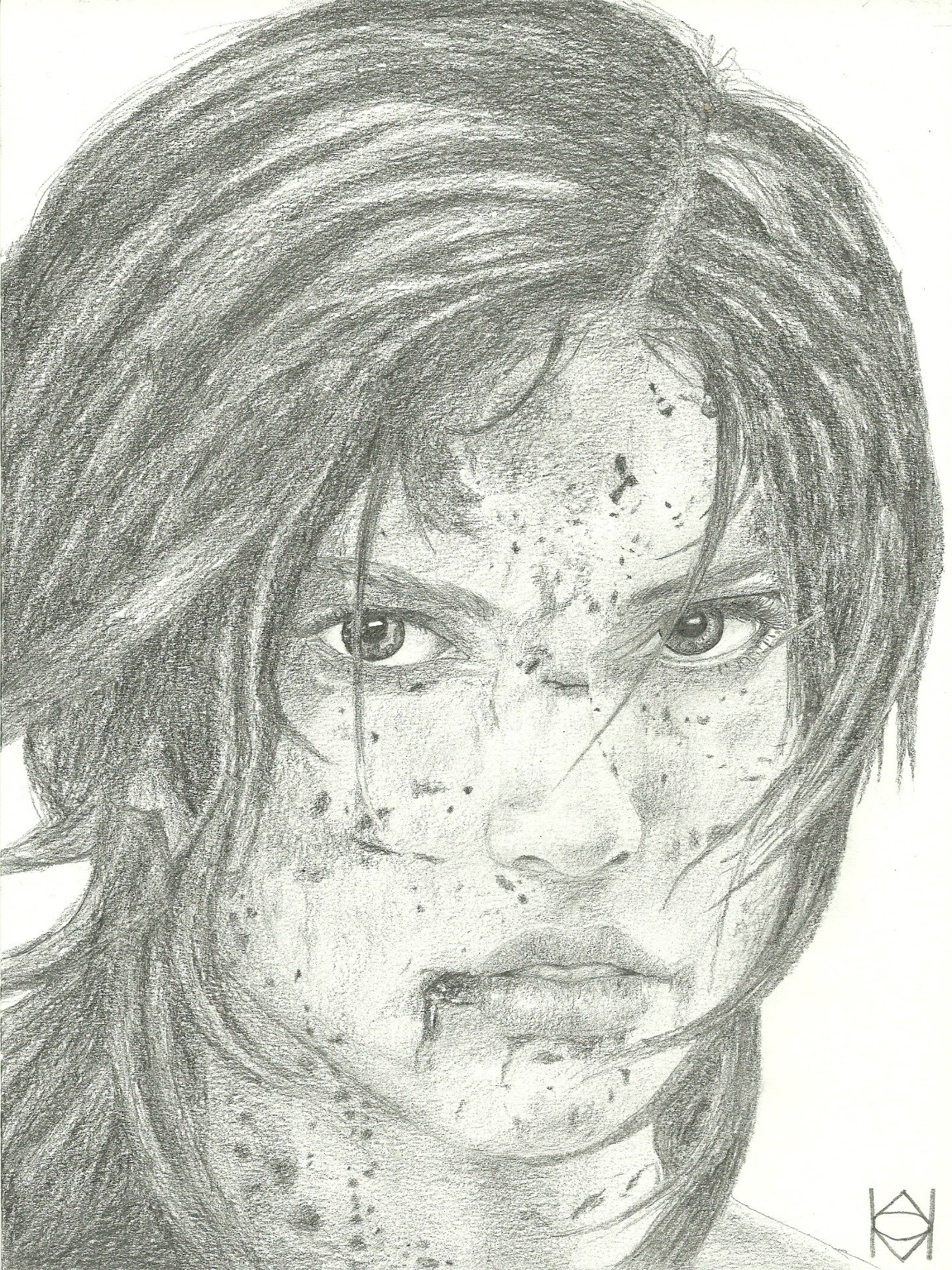 Wallpapers Art - Pencil Video games Tomb Raider Lara Croft au crayon