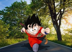 Wallpapers Manga goku on road