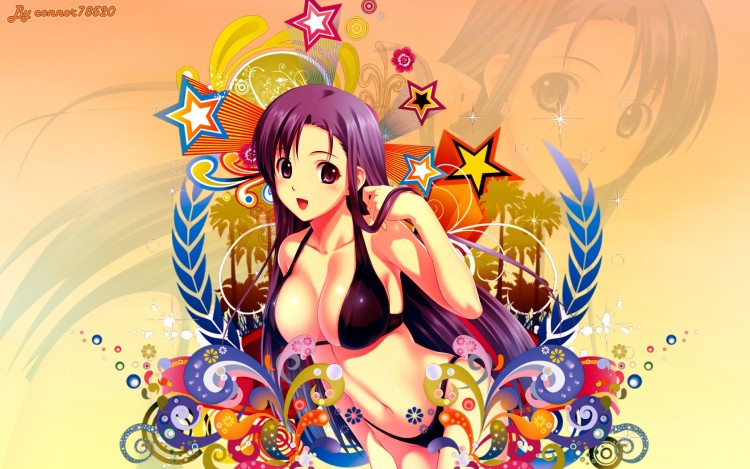 Wallpapers Manga Miscellaneous Girl Beach