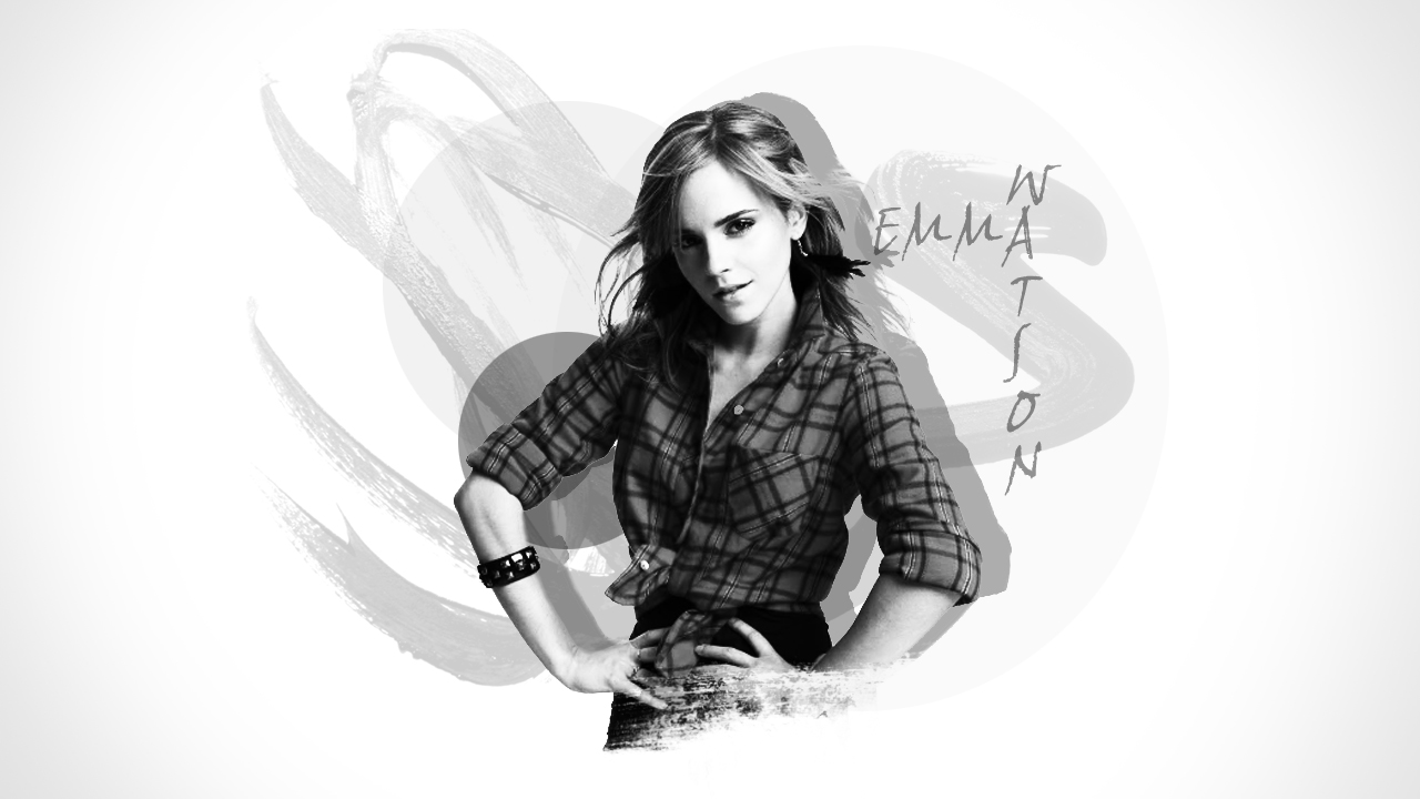 Wallpapers Celebrities Women Emma Watson Emma watson Black and White