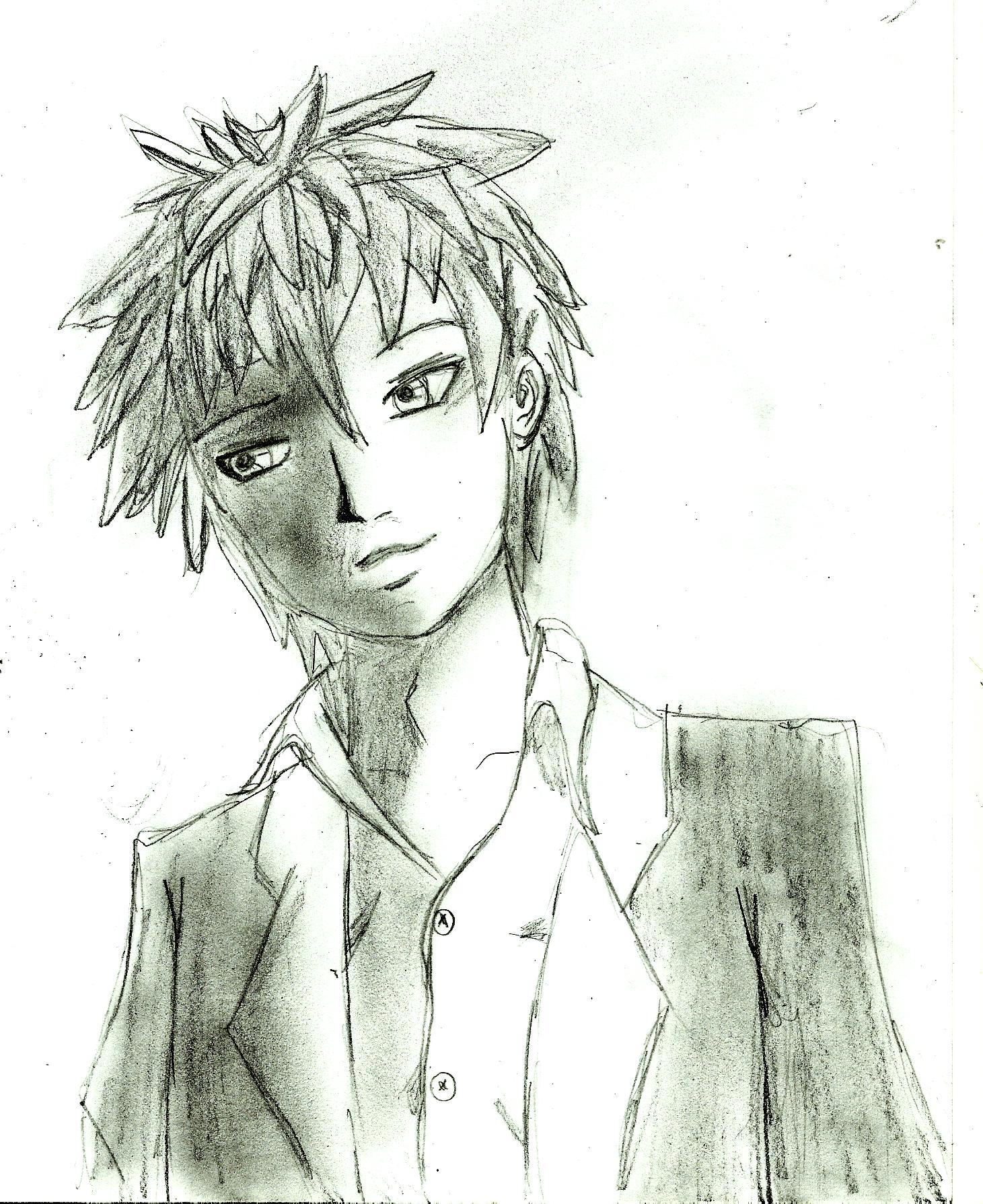 Fonds d'cran Art - Crayon Manga - Personnages jeune garon