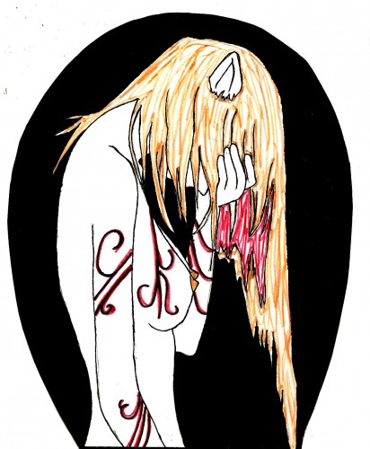 Fonds d'cran Art - Crayon Manga - Elfen lied Lucy