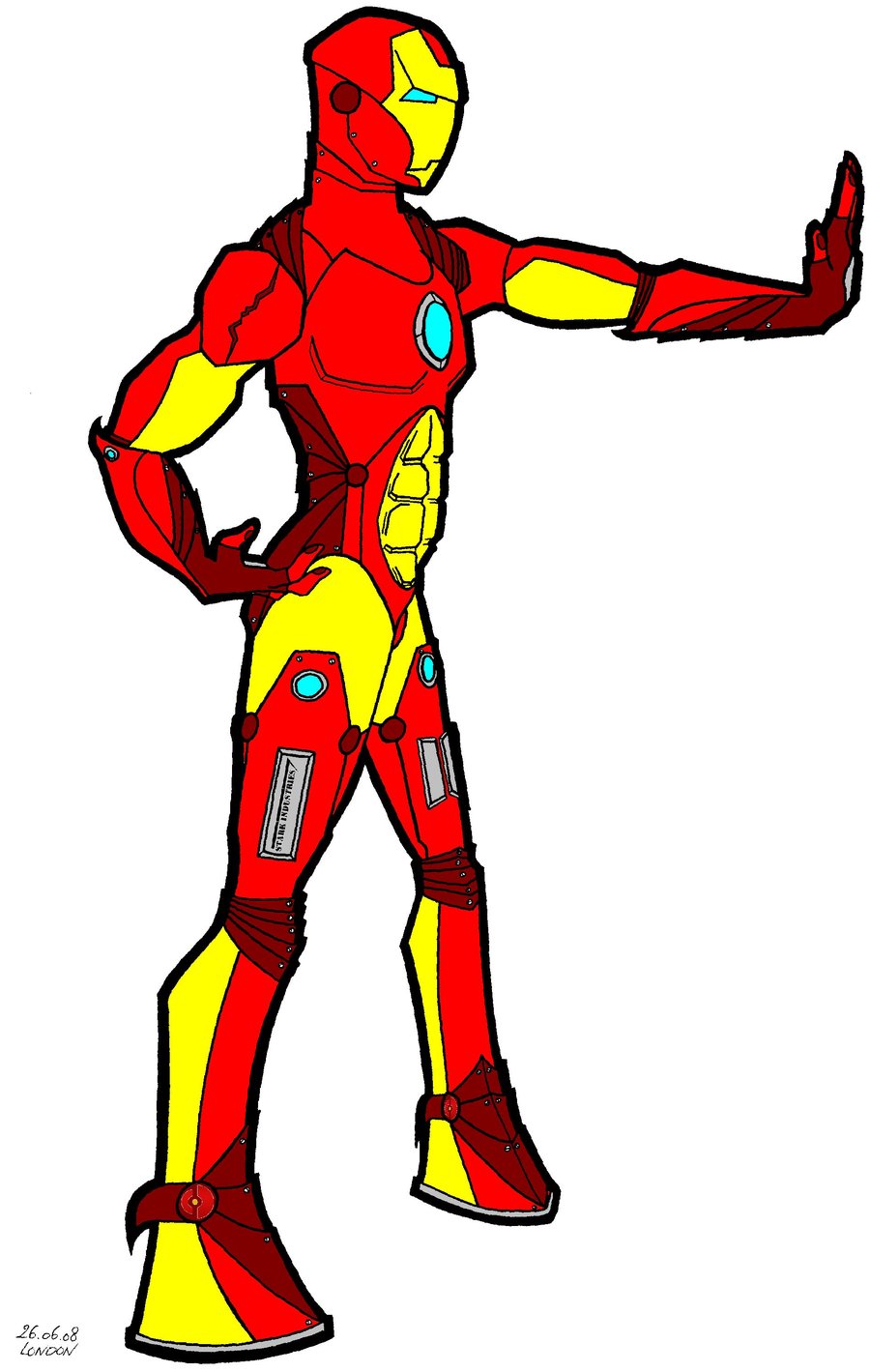 Fonds d'cran Art - Crayon BDs - Comics My version of Iron Man